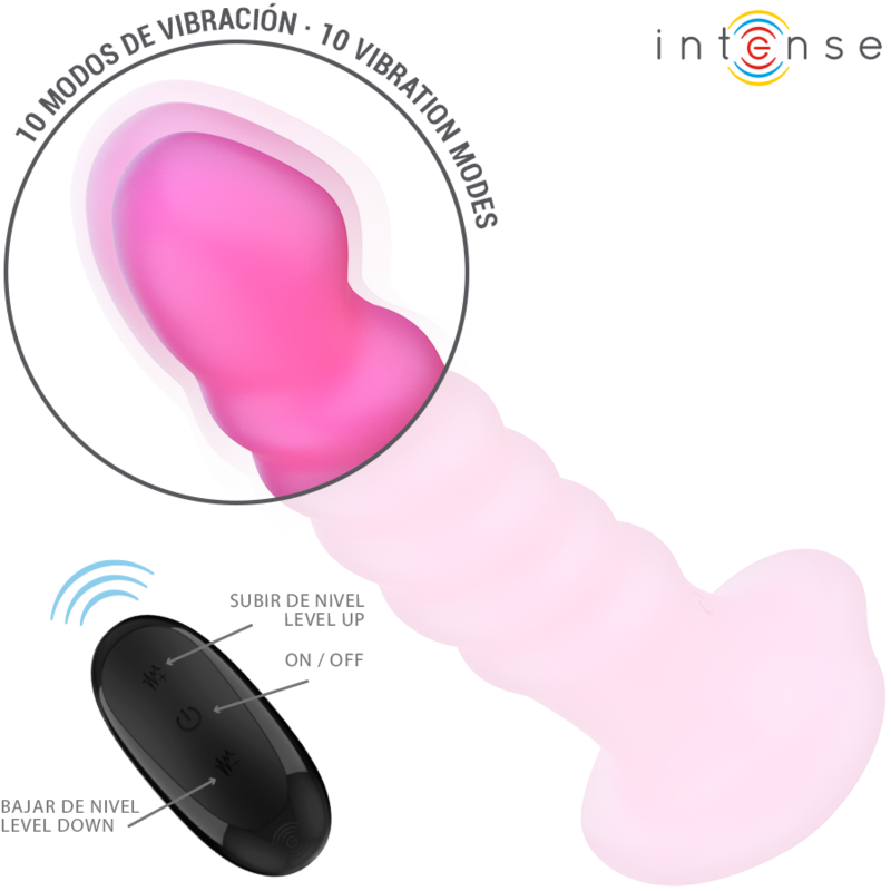 INTENSE Cindy Vibrator L – Spiraldesign, 10 Vibrationsstufen, Fernbedienung, Wasserdicht für sinnliche Momente allein oder zu zweit
