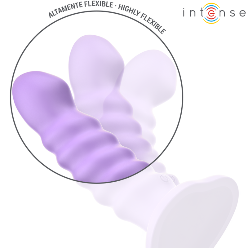 INTENSE - BRENDA VIBRATOR GRÖSSE M SPIRALENDESIGN 10 VIBRATIONEN LILA FERNBEDIENUNG – Vibrator Bild 12