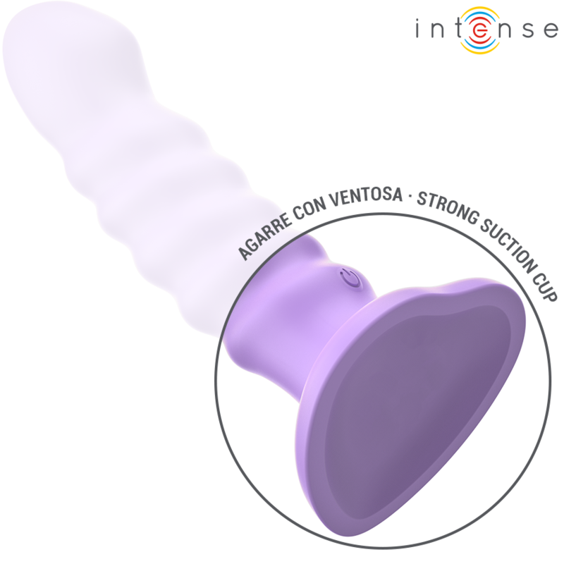 INTENSE - BRENDA VIBRATOR GRÖSSE M SPIRALENDESIGN 10 VIBRATIONEN LILA FERNBEDIENUNG – Vibrator Bild 7