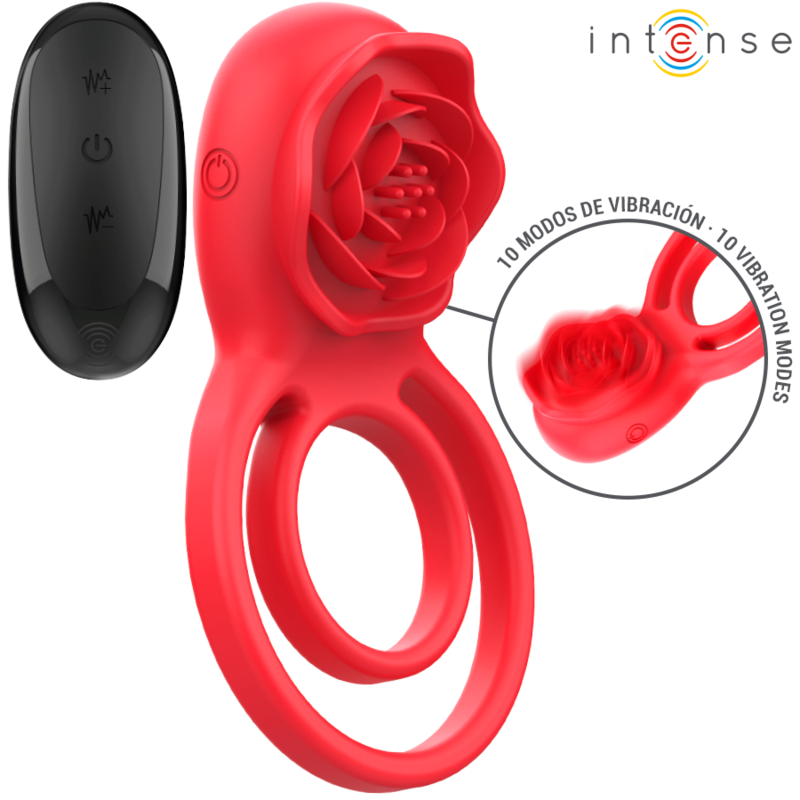 INTENSE Gail Stimulator – 10 Vibrationsstufen, Fernbedienung, Wasserdicht, Rot – Vibrator Bild 2