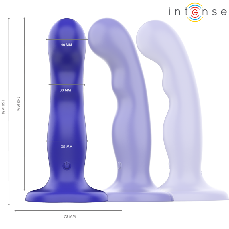 INTENSE - SHORTY VIBRATOR MIT SAUGNÄPFEN BLAU FERNBEDIENUNG – Vibrator Bild 4