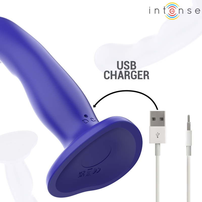 INTENSE - SHORTY VIBRATOR MIT SAUGNÄPFEN BLAU FERNBEDIENUNG – Vibrator Bild 12