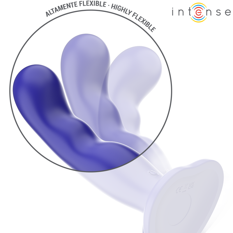 INTENSE - SHORTY VIBRATOR MIT SAUGNÄPFEN BLAU FERNBEDIENUNG – Vibrator Bild 8