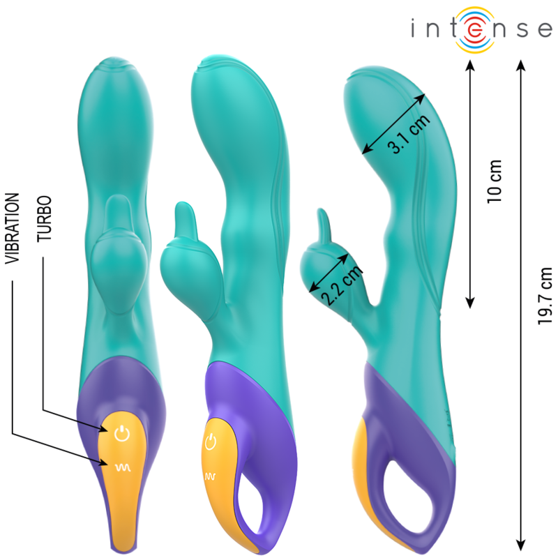 INTENSE - FRED RABBIT VIBRATOR BLAU – Rabbit Vibrator Bild 4