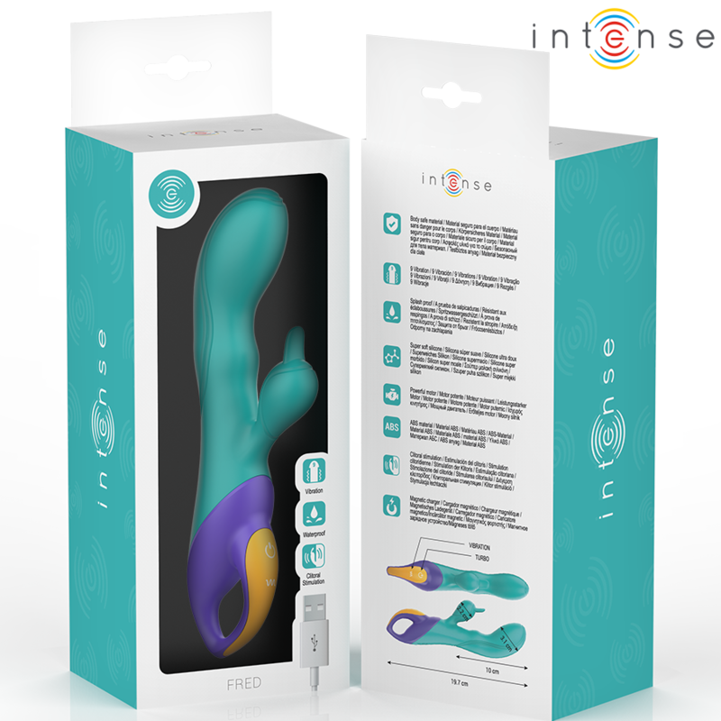 INTENSE - FRED RABBIT VIBRATOR BLAU – Rabbit Vibrator Bild 11