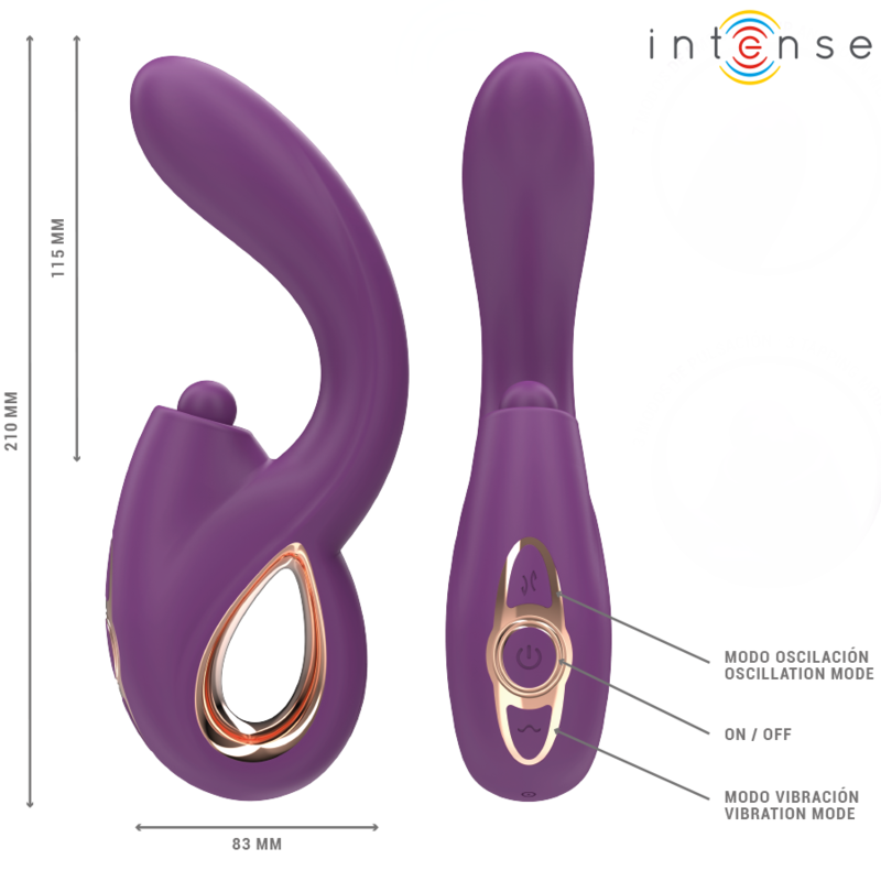 INTENSE - LALI MULTIFUNKTIONS-G-PUNKT-VIBRATOR TAPPING & STOSS & VIBRATION LILA – G-Punkt-Vibrator Bild 8