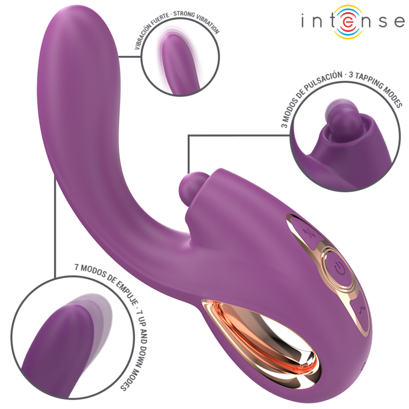 INTENSE - LALI MULTIFUNKTIONS-G-PUNKT-VIBRATOR TAPPING & STOSS & VIBRATION LILA – G-Punkt-Vibrator Bild 2