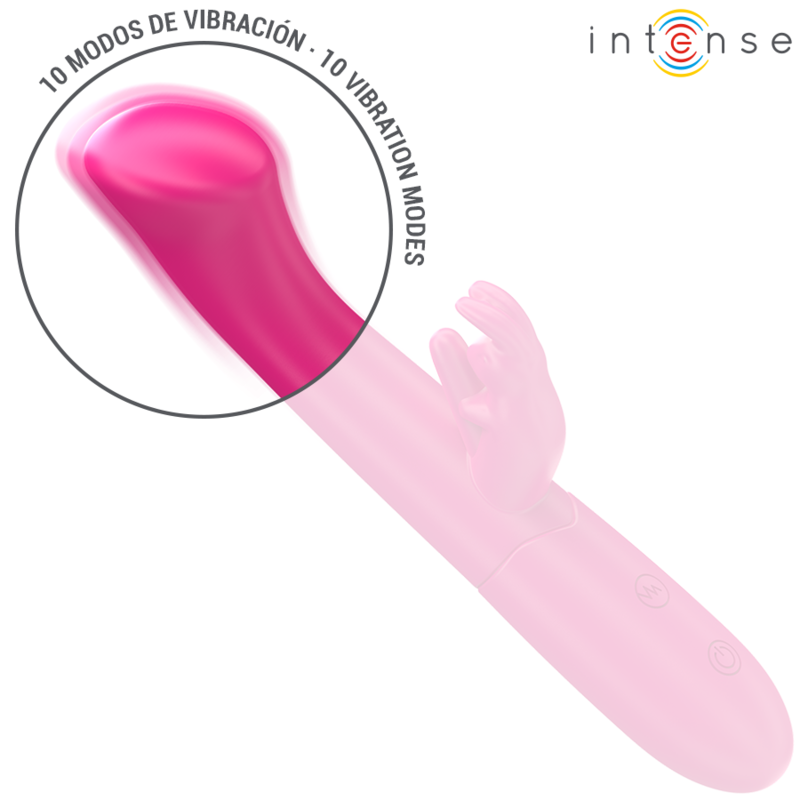 INTENSE - JULIETA RABBIT VIBRATOR 18,6 CM 10 VIBRATIONEN ROSA hochwertiges Sextoy bei Secret Pulse