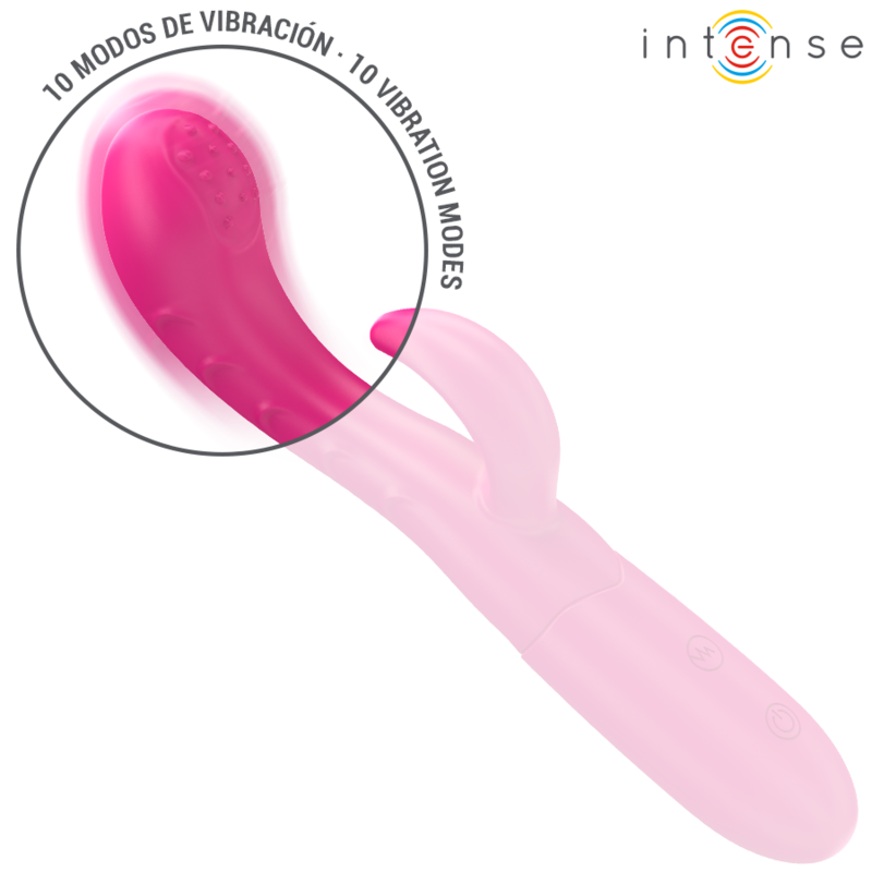 INTENSE - AMARA VIBRATOR MIT STIMULIERENDER ZUNGE 10 VIBRATIONEN ROSA – Vibrator Bild 6