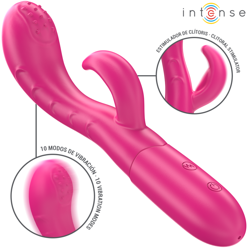 INTENSE - AMARA VIBRATOR MIT STIMULIERENDER ZUNGE 10 VIBRATIONEN ROSA – Vibrator Bild 2