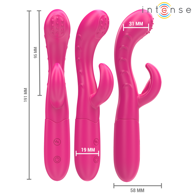 INTENSE - AMARA VIBRATOR MIT STIMULIERENDER ZUNGE 10 VIBRATIONEN ROSA – Vibrator Bild 4