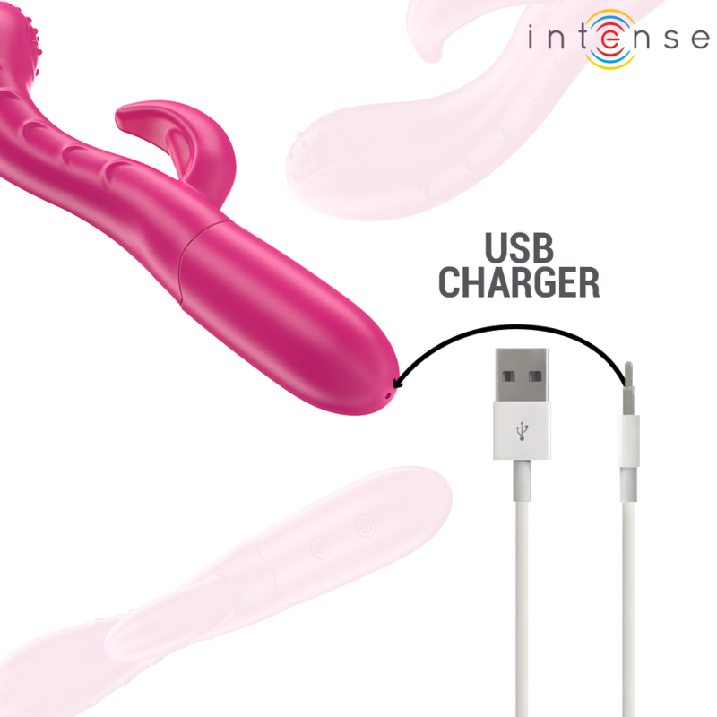 INTENSE - AMARA VIBRATOR MIT STIMULIERENDER ZUNGE 10 VIBRATIONEN ROSA – Vibrator Bild 11