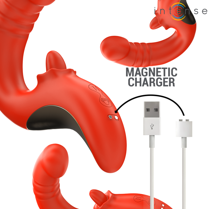 Intense Paulina U-Form Vibrator – G-Punkt & Klitoris, 10 Vibrationsmodi, wasserdicht für intensive Stimulation und Self-Love
