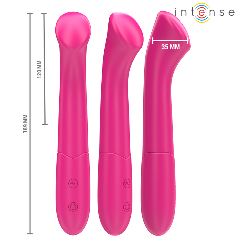 INTENSE - PATY VIBRATOR 19 CM FLEXIBEL 10 VIBRATIONEN MODELL 2 ROSA hochwertiges Sextoy bei Secret Pulse