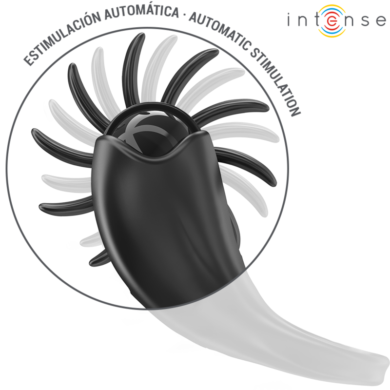 INTENSE - MABEL VIBRATIONSRING 10 VIBRATIONEN MIT KLITORISSTIMULATOR SCHWARZ – Klitorisstimulator Bild 3