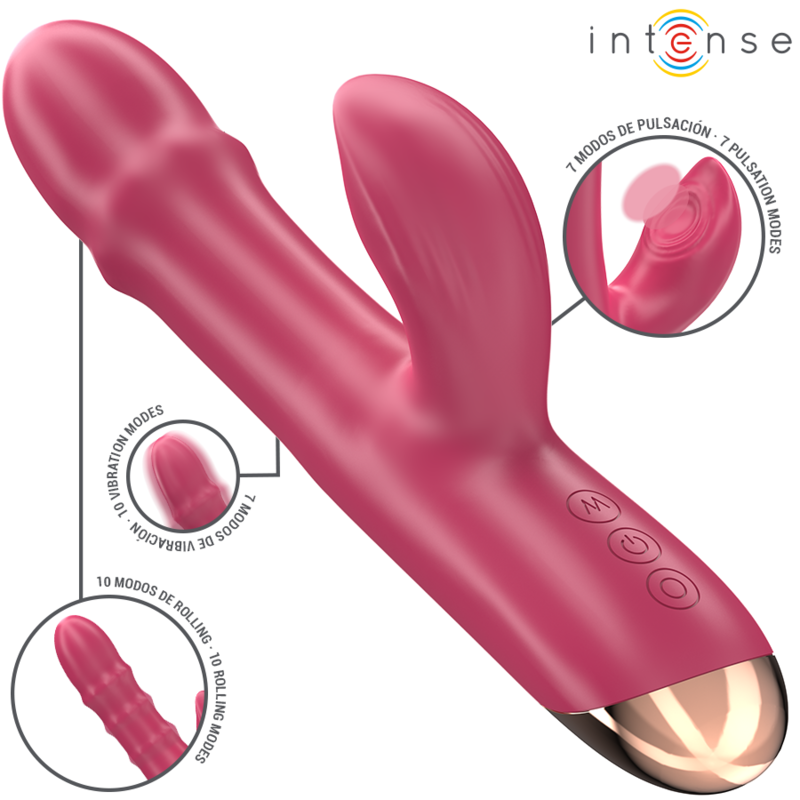 INTENSE - CHLOE MULTIFUNKTIONSVIBRATOR 3 IN 1 ROT Vibrator diskret online kaufen