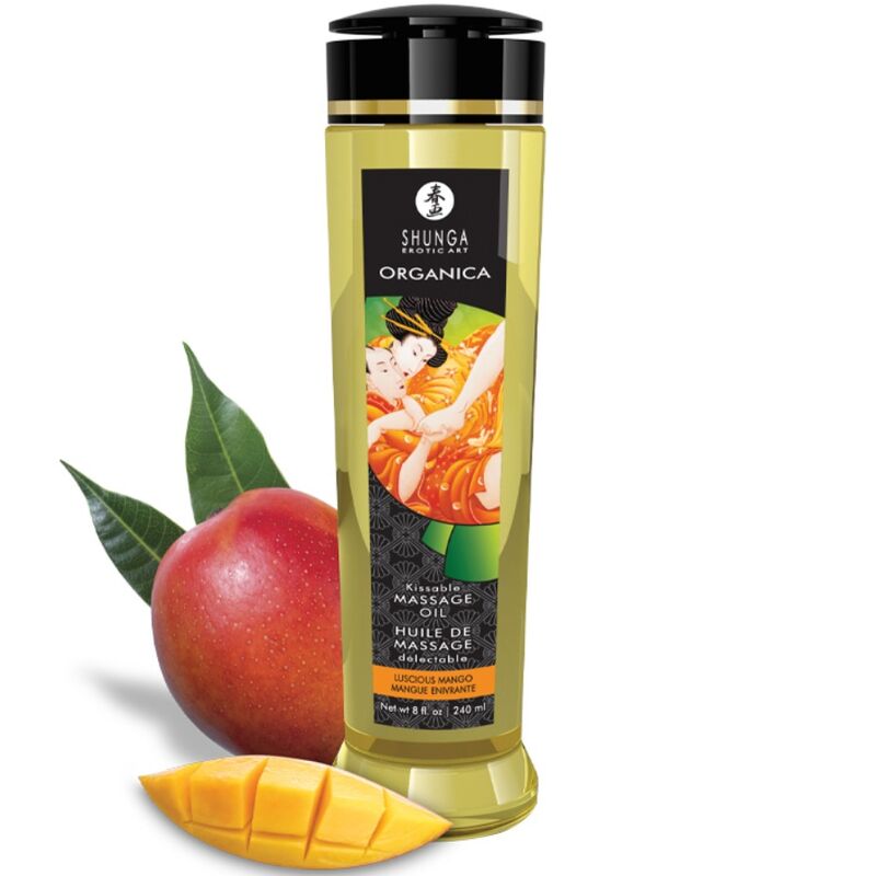 SHUNGA Bio Massageöl Mango 240 ml – Natürlich, Sinnlich & Hautfreundlich