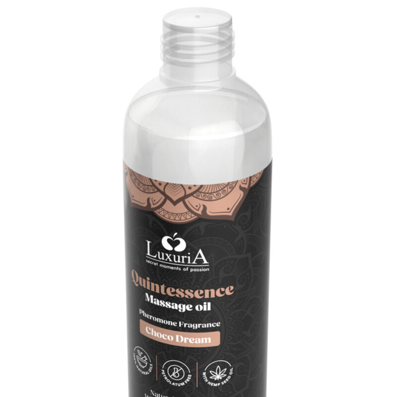 IntimateLine Luxuria Massageöl Schokolade 150 ml – Sinnlich, Verwöhnend & Hautfreundlich für sinnliche und diskrete Momente