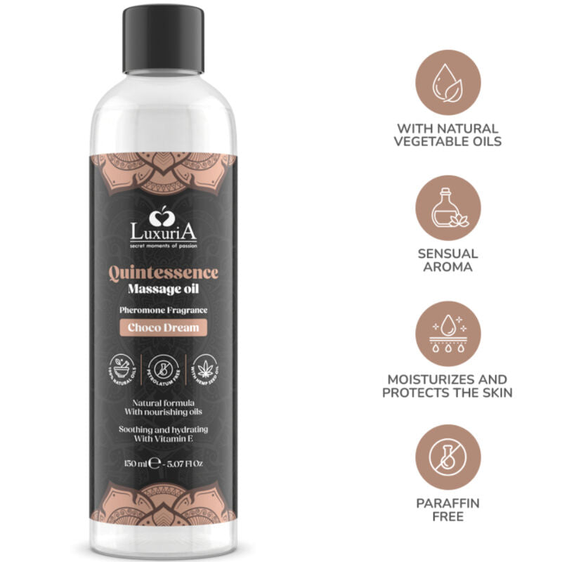 IntimateLine Luxuria Massageöl Schokolade 150 ml – Sinnlich, Verwöhnend & Hautfreundlich bei Secret Pulse im Erotikshop