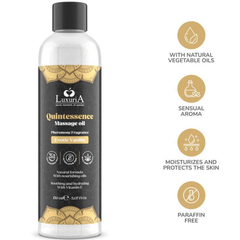 IntimateLine Luxuria Massageöl Vainilla Exotic 150 ml – Sinnlich & Hautfreundlich für sinnliche und diskrete Momente