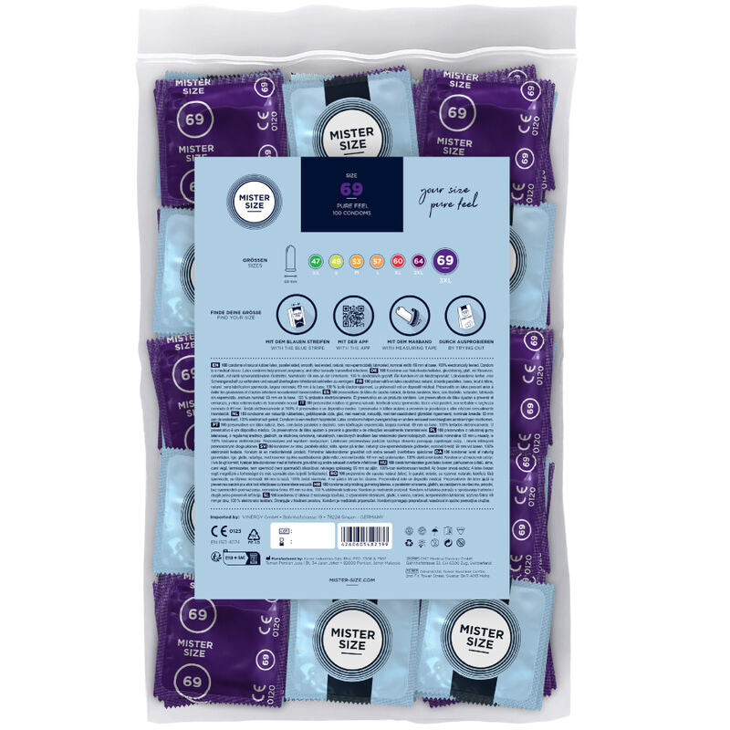 Mister Size XXXL Kondome 69 mm – 100er-Pack, ultradünn & sicher für Schutz und angenehmes Gefühl