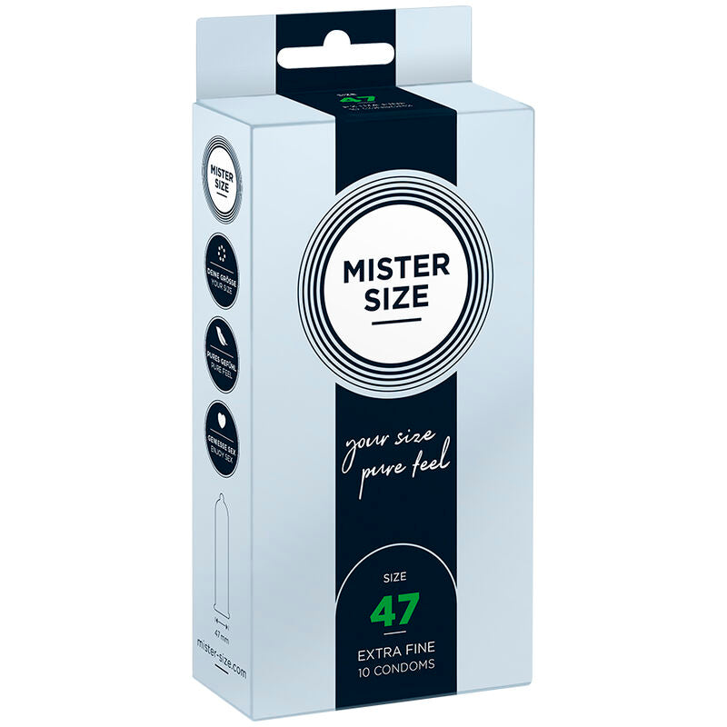 MISTER SIZE - KONDOME GRÖSSE XS 47 MM (10 EINHEITEN) für Schutz und angenehmes Gefühl