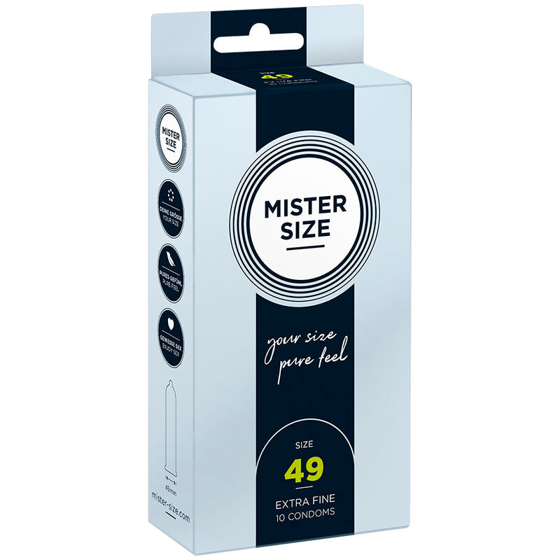 MISTER SIZE - KONDOMGRÖSSE S 49 MM (10 EINHEITEN) für Schutz und angenehmes Gefühl