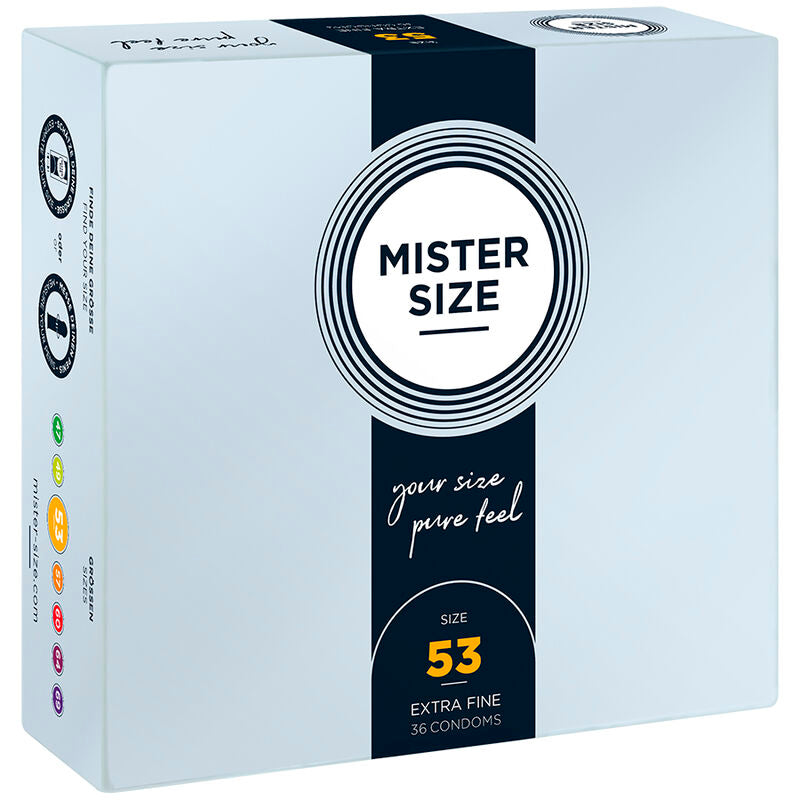 MISTER SIZE - KONDOMGRÖSSE M 53 MM (36 EINHEITEN) für Schutz und angenehmes Gefühl