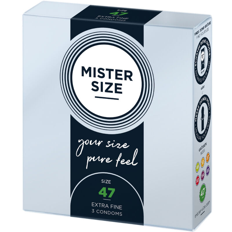 MISTER SIZE - KONDOME GRÖSSE XS 47 MM (3 EINHEITEN) für Schutz und angenehmes Gefühl