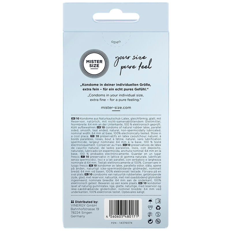 MISTER SIZE - KONDOME GRÖSSE XXL 64 MM (10 EINHEITEN) Kondome diskret online kaufen