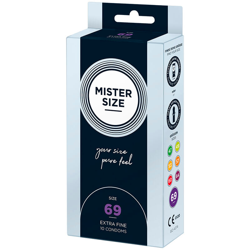 Mister Size XXXL Kondome 69 mm – 10er-Pack, ultradünn & sicher Produktverpackung und Details