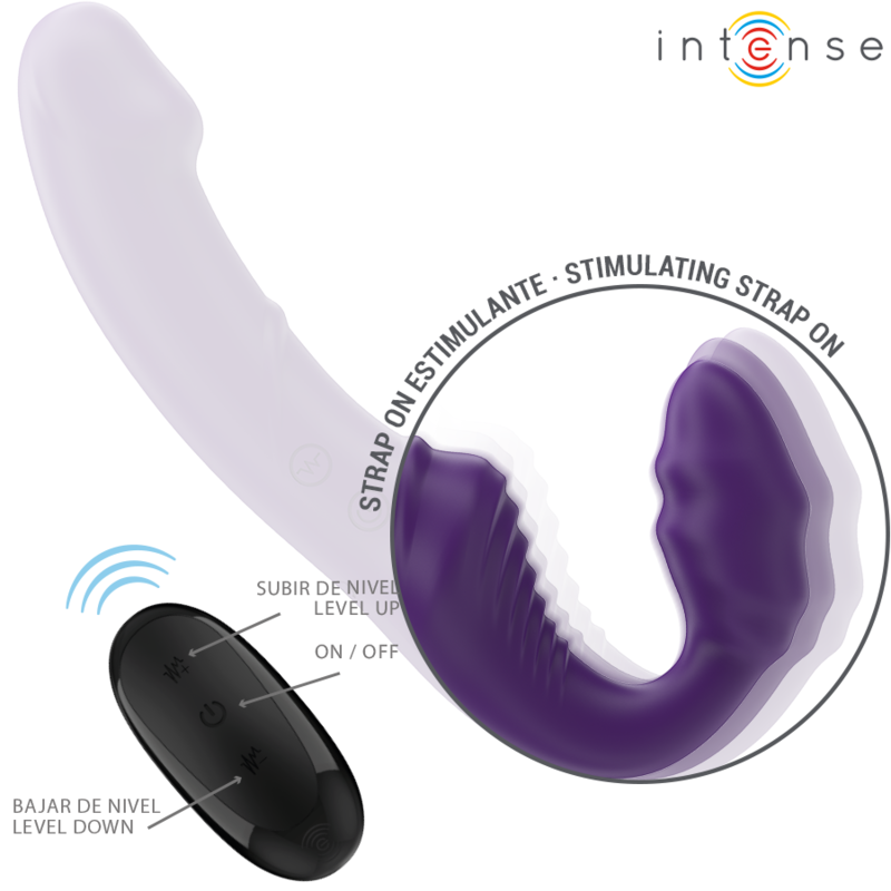 INTENSE - JILL DOPPELVIBRATOR 20 CM LILA FERNBEDIENUNG – Vibrator Bild 5