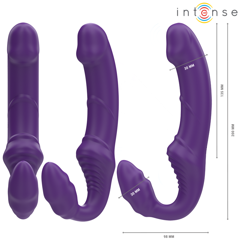 INTENSE - JILL DOPPELVIBRATOR 20 CM LILA FERNBEDIENUNG – Vibrator Bild 3