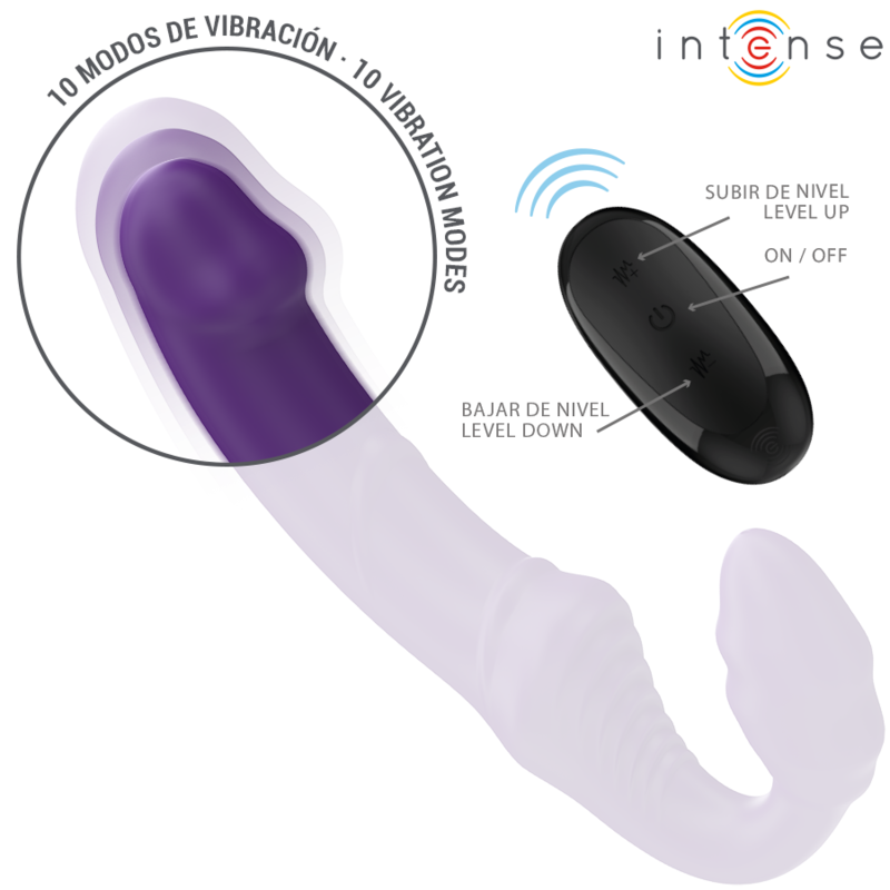 INTENSE - JILL DOPPELVIBRATOR 20 CM LILA FERNBEDIENUNG – Vibrator Bild 7