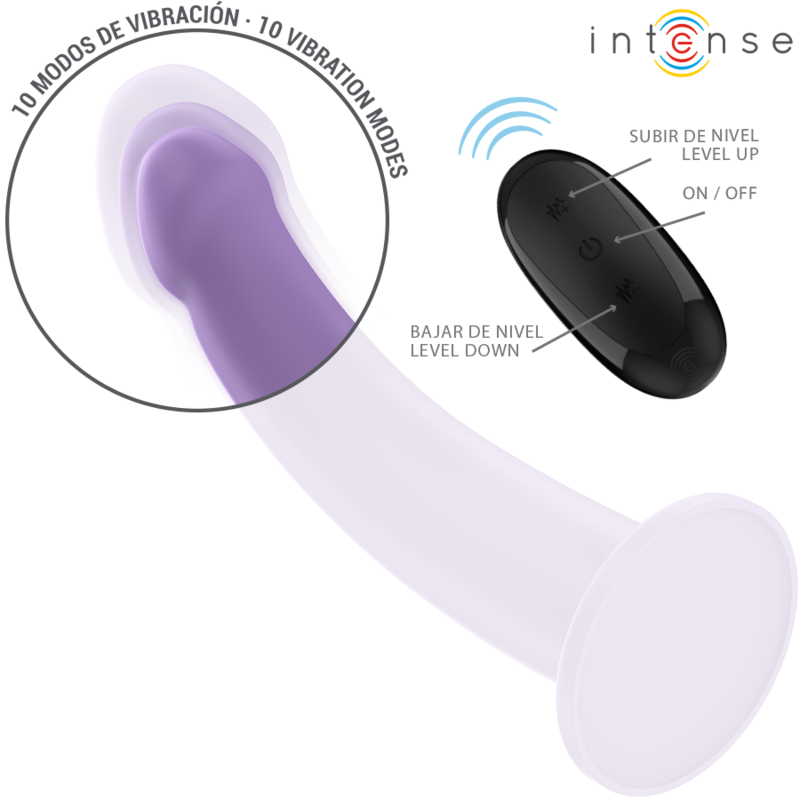 INTENSE Eddie Vibrator 17,5 cm – 10 Vibrationsstufen, Fernbedienung, Wasserdicht, Lila – Vibrator Bild 6