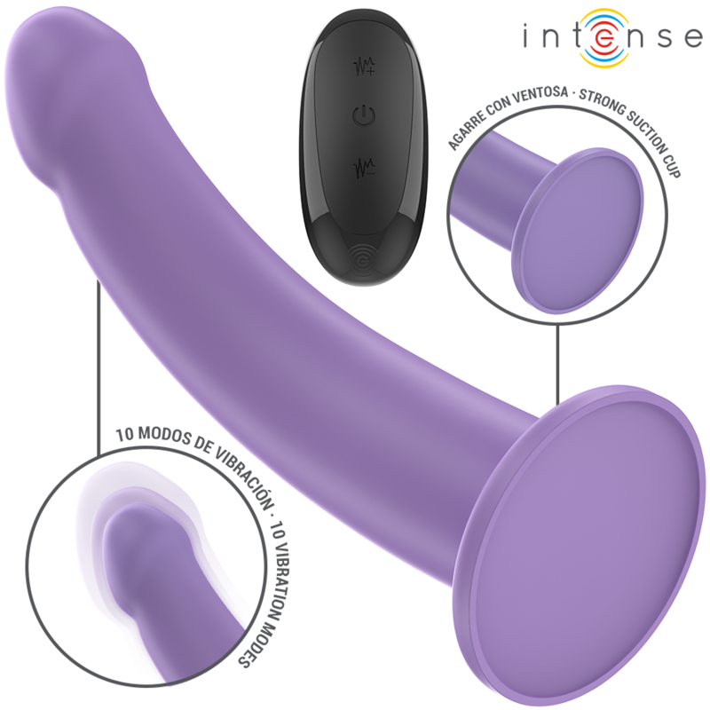 INTENSE Eddie Vibrator 17,5 cm – 10 Vibrationsstufen, Fernbedienung, Wasserdicht, Lila – Vibrator Bild 2