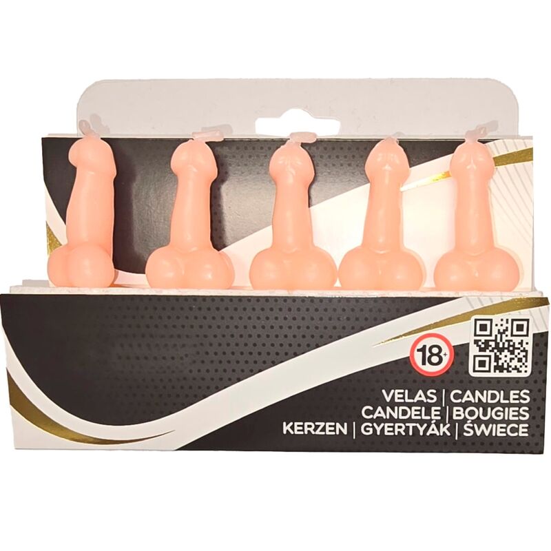 DIABLO PICANTE – 5 Fleischkerzen Penisform | Lustiges Party-Accessoire – Sinnliche Deko von Secret Pulse