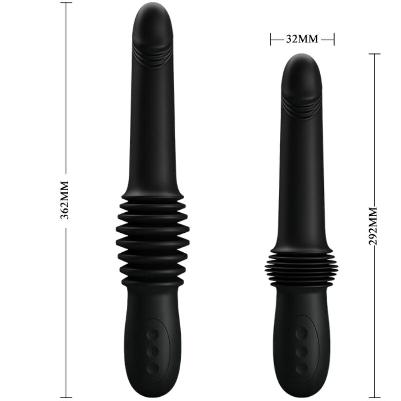 PRETTY LOVE - PAZUZU VIBRATOR 3 STOSSMODI SCHWARZ für intensive Stimulation und Self-Love