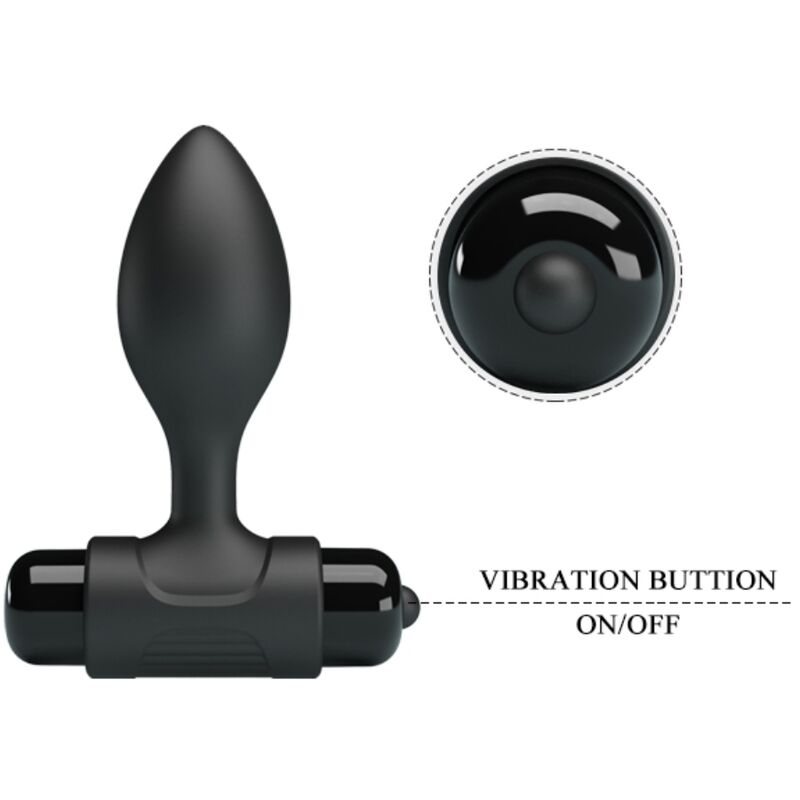 PRETTY LOVE - VIBRA BUTT 10 VIBRATIONEN ANALSTECKER SCHWARZ hochwertiges Intimtoy