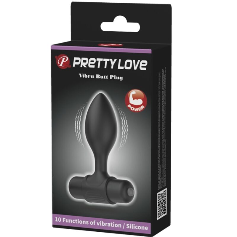 PRETTY LOVE - VIBRA BUTT 10 VIBRATIONEN ANALSTECKER SCHWARZ bei Secret Pulse im Erotikshop