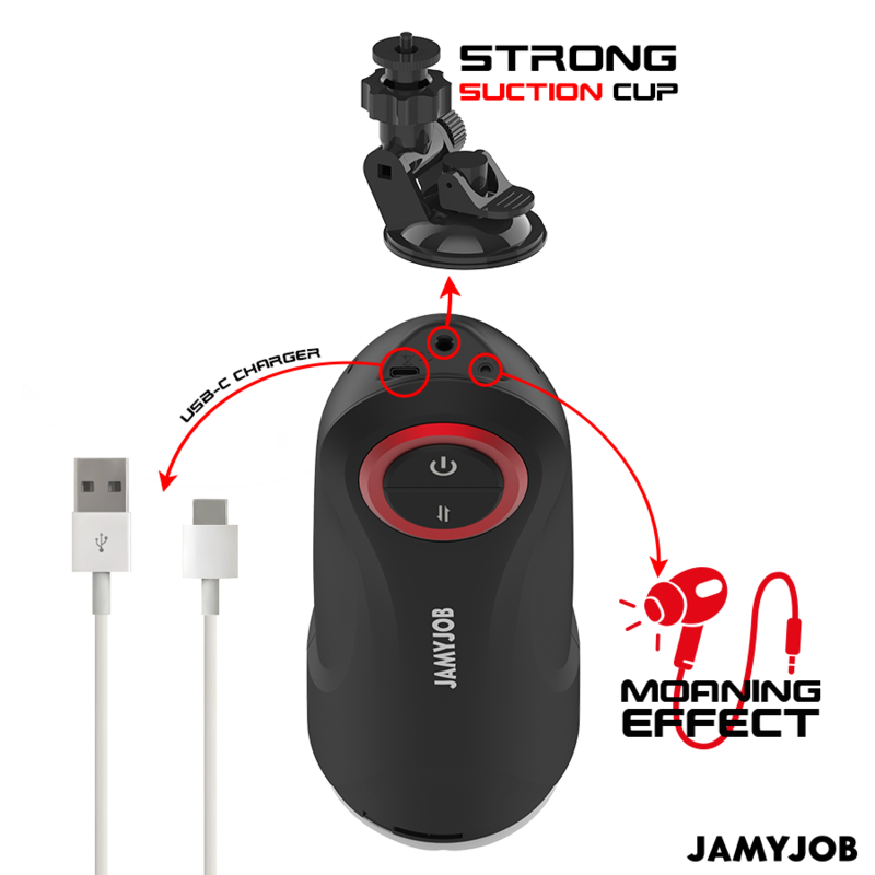 JAMYJOB - AUTOMATISCHER VAGINA-MASTURBATOR MIT GRAVITY-FUNKTION, 5 SAUGMODI – automatischer Masturbator Bild 11