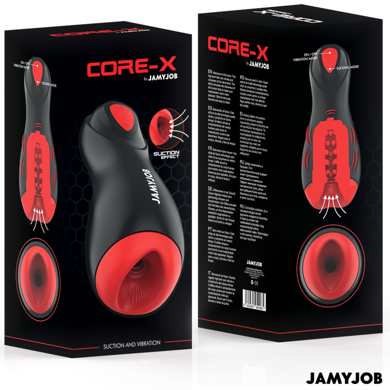 JAMYJOB - CORE-X AUTOMATISCHER MASTURBATOR 5 SAUG- UND VIBRATIONSMODI – automatischer Masturbator Bild 13