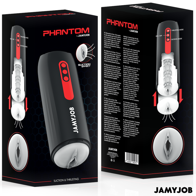 JAMYJOB - PHANTOM AUTOMATISCHER VAGINA-MASTURBATOR 5 SAUG- UND STOSSMODI – automatischer Masturbator Bild 12