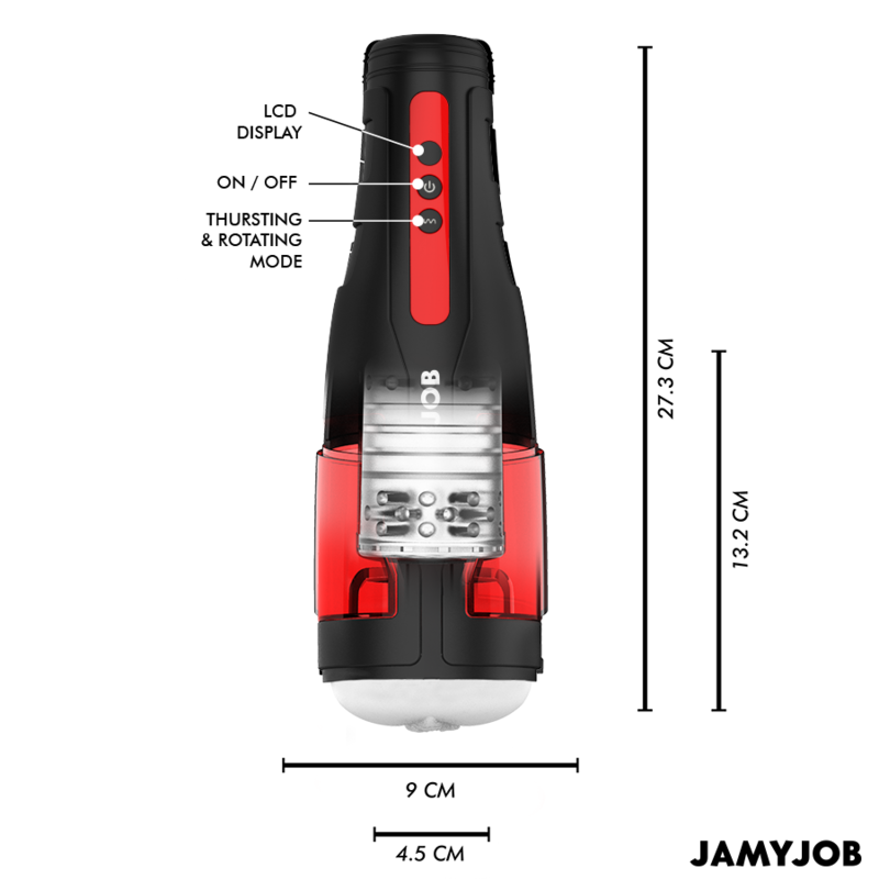 JAMYJOB - CYCLONE AUTOMATISCHER VAGINA-MASTURBATOR 10 ROTATIONS- UND STOSSMODI – automatischer Masturbator Bild 6