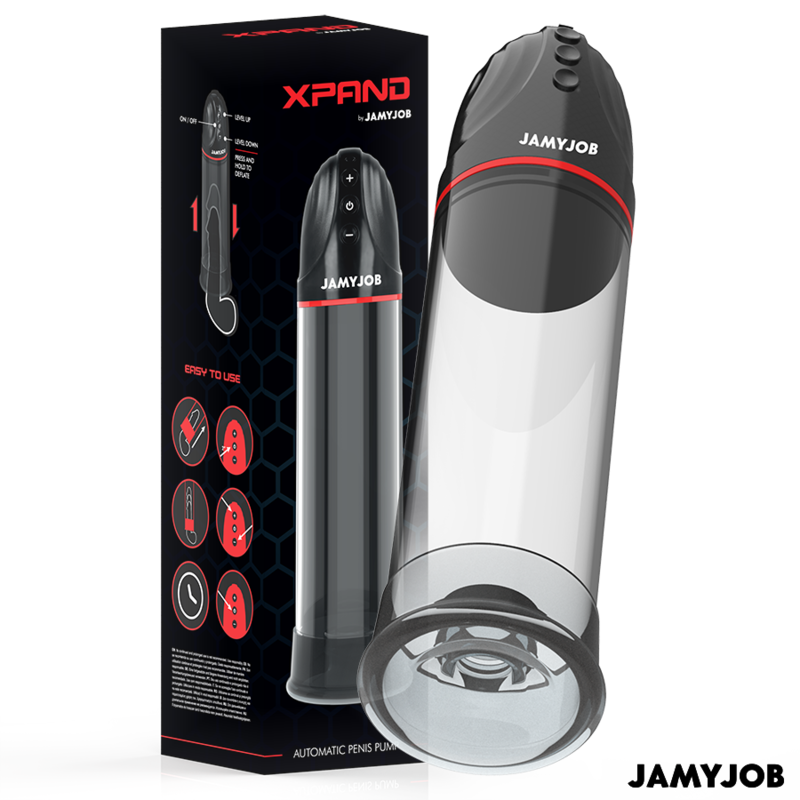 JAMYJOB - XPAND AUTOMATISCHE PUMPE 3 SAUGSTUFEN GRAU – Penispumpe Bild 3