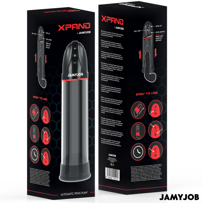 JAMYJOB - XPAND AUTOMATISCHE PUMPE 3 SAUGSTUFEN GRAU – Penispumpe Bild 13