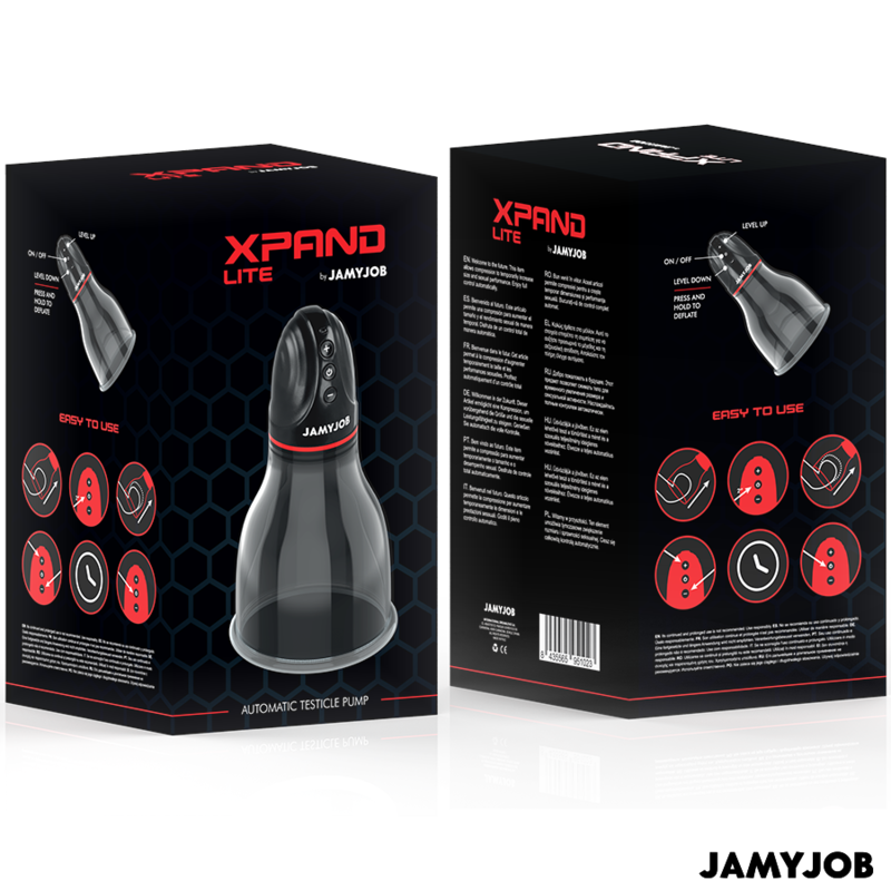JAMYJOB - XPAND LITE AUTOMATISCHE HODENPUMPE 3 SAUGSTUFEN GRAU – Penispumpe Bild 13