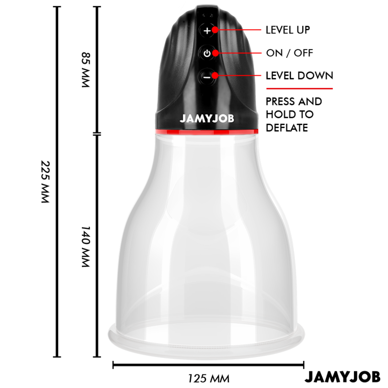 JAMYJOB - XPAND LITE AUTOMATISCHE HODENPUMPE 3 SAUGSTUFEN GRAU – Penispumpe Bild 10