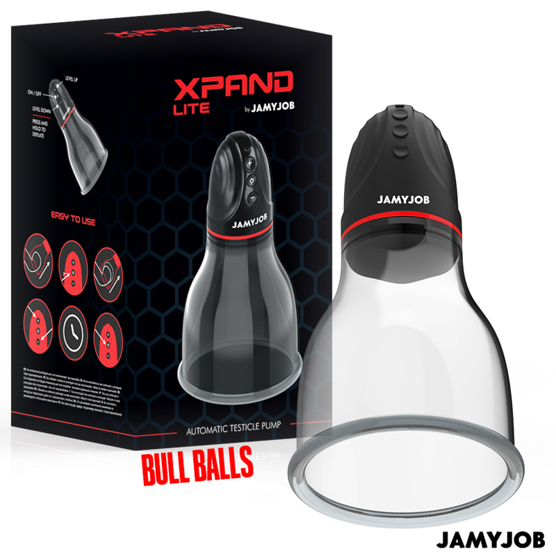 JAMYJOB - XPAND LITE AUTOMATISCHE HODENPUMPE 3 SAUGSTUFEN GRAU – Penispumpe Bild 3