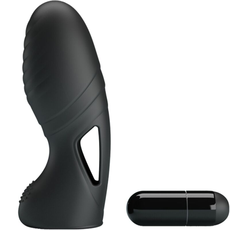 PRETTY LOVE - ALAN SILIKON-FINGERVIBRATOR SCHWARZ hochwertiges Sextoy bei Secret Pulse